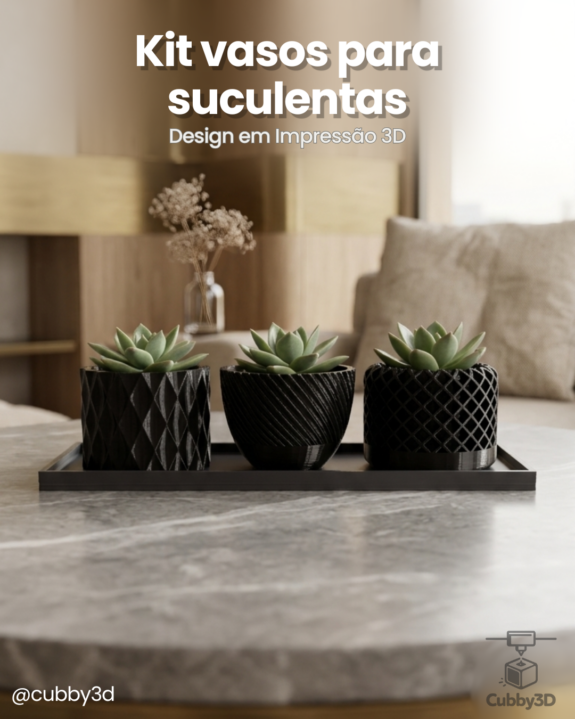 Kit vasos para suculentas