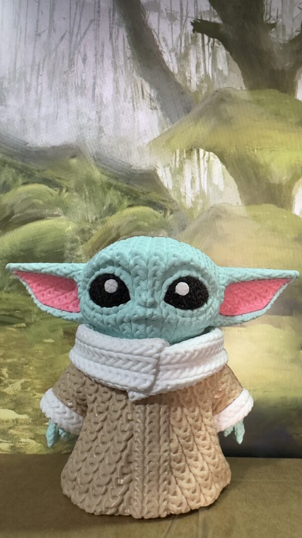 Grogu — Colecionável Star Wars 3D, tricô