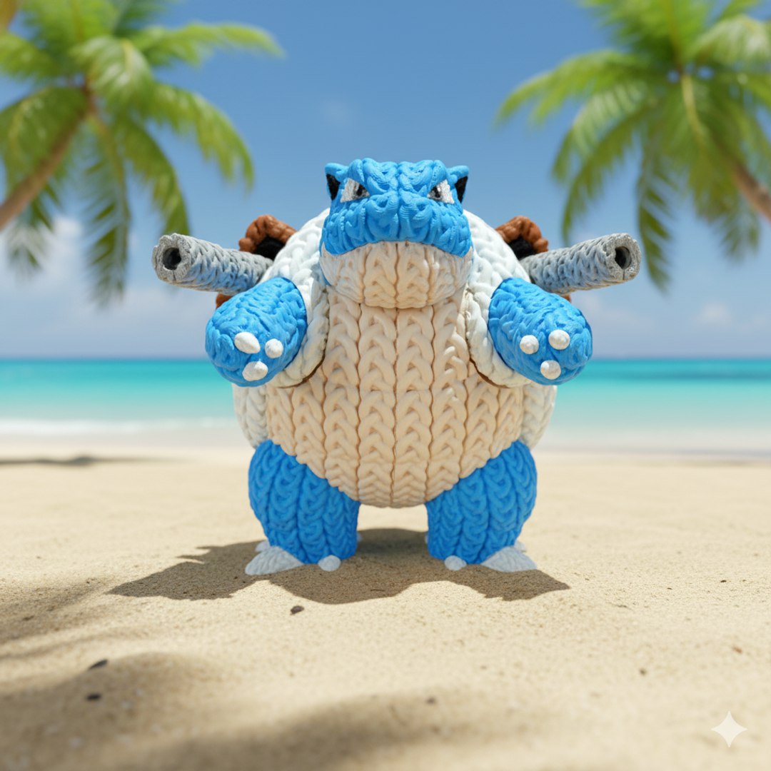 #0009 Blastoise — Coleção Pokemon Tricô