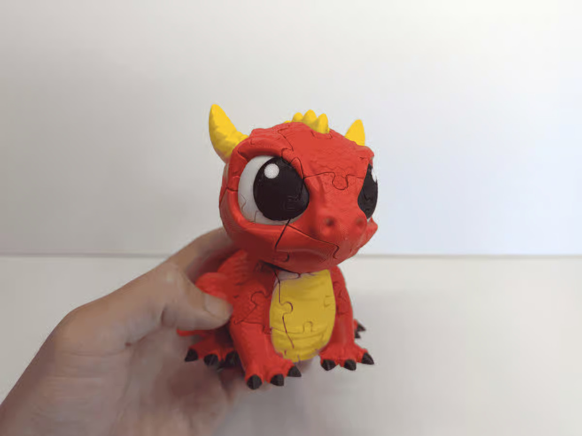 Quebra-cabeça 3D de Dragão Fofo - Imagem 4